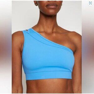 NEW FOURLAPS Solo Bra One Shoulder Sports Bra Cornflower Blue Size XXL